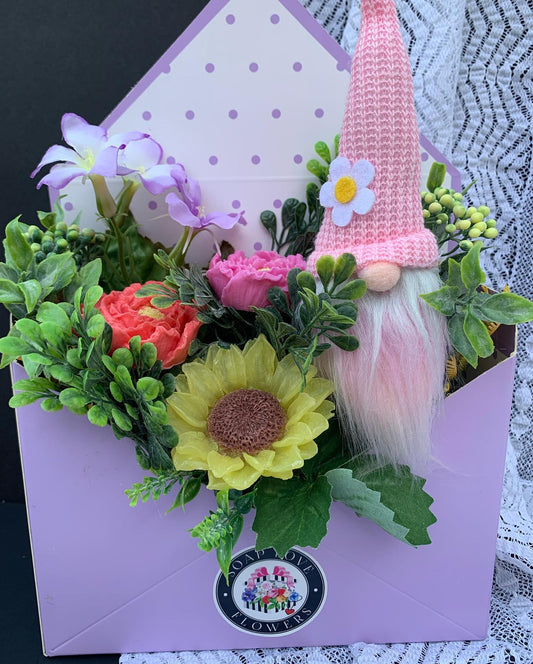 The Little Sunflower Gnome flower  arrangement