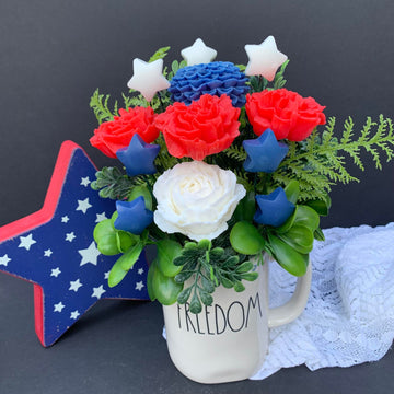 Patriotic Soap Flowers arrangement
