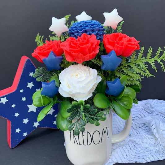 Patriotic Soap Flowers arrangement