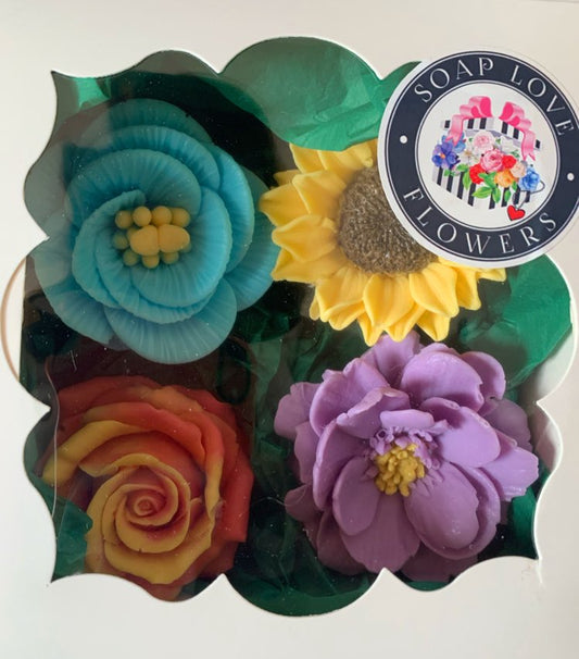 Birthday gift box Flower soaps