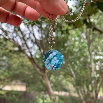 Clouds in the sky necklace small