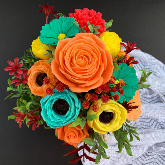 Fall Floral Centerpiece, Autumn Dining Table Arrangement, Thanksgiving Floral Arrangement