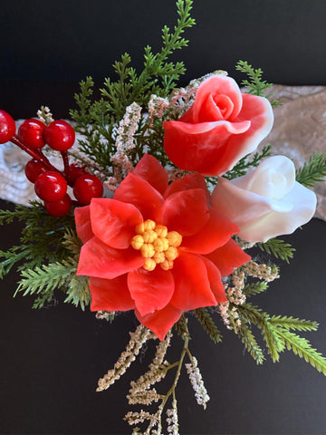 Festive Christmas flowers arrangement