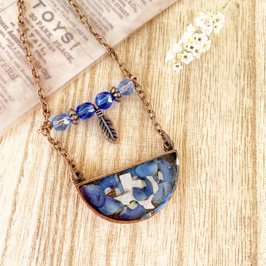 Texas Bluebonnet Jewelry, Boho jewelry, Boho wedding