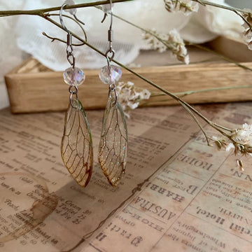 Real cicada wings earrings, Fairy wings earrings