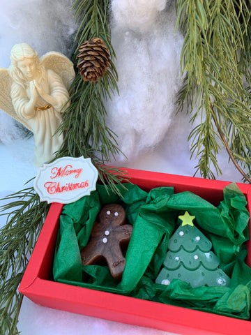 Gingerbread man soap gift box