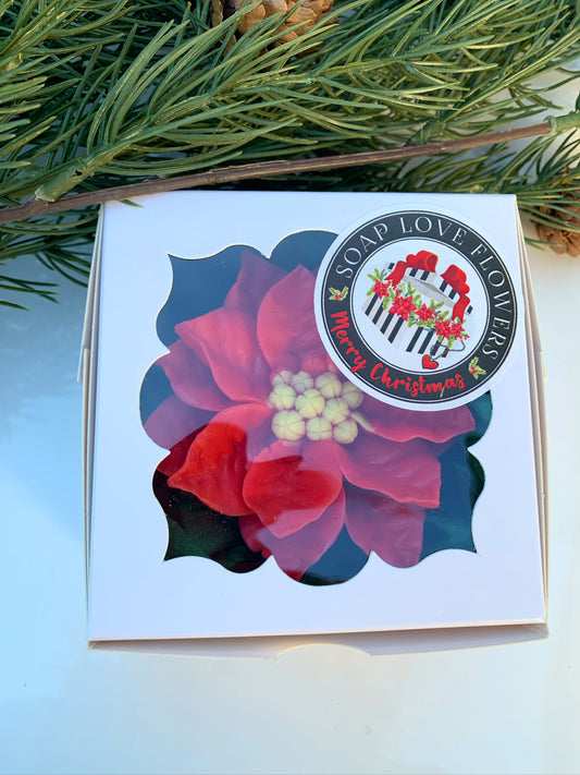 Christmas poinsettia- artisan soap