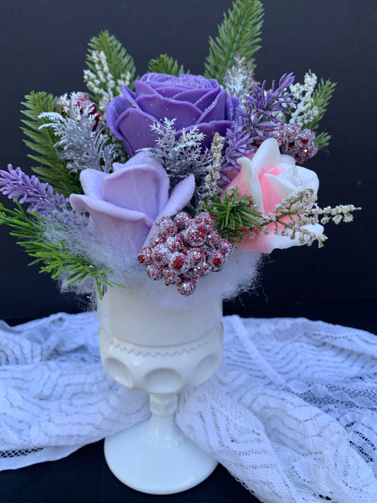 Christmas purple dream flower arrangement