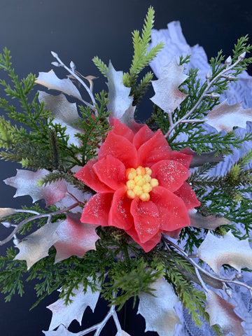 Christmas poinsettia flower arrangement