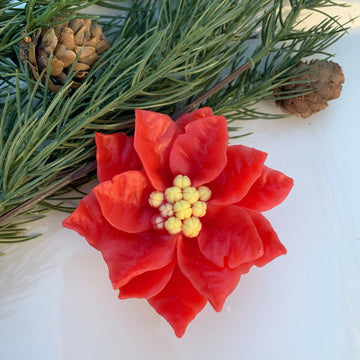 Christmas poinsettia- artisan soap