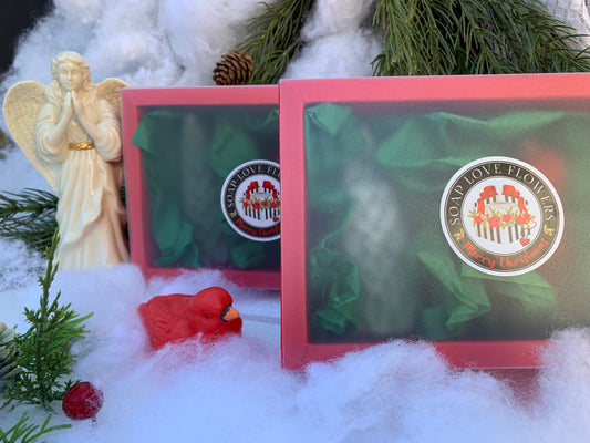 Cardinal love  - Christmas soaps gift box