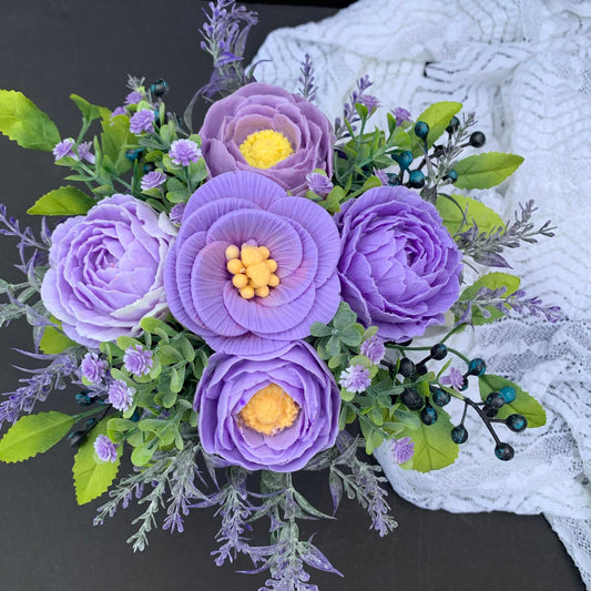 Soap Flowers Bouquet "Purple Summer Dream"