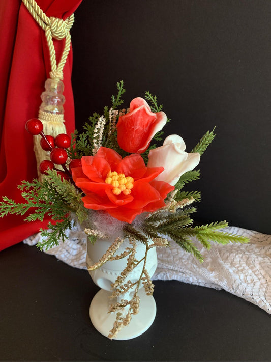 Festive Christmas flowers arrangement