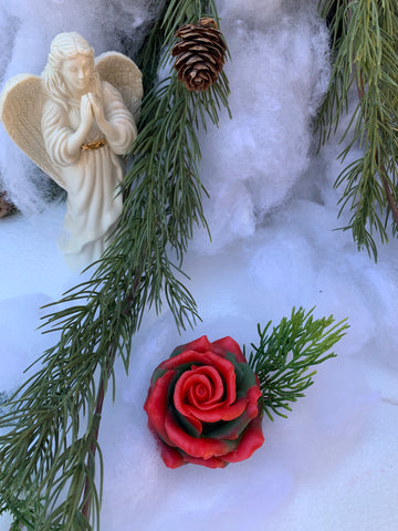 Christmas rose soap