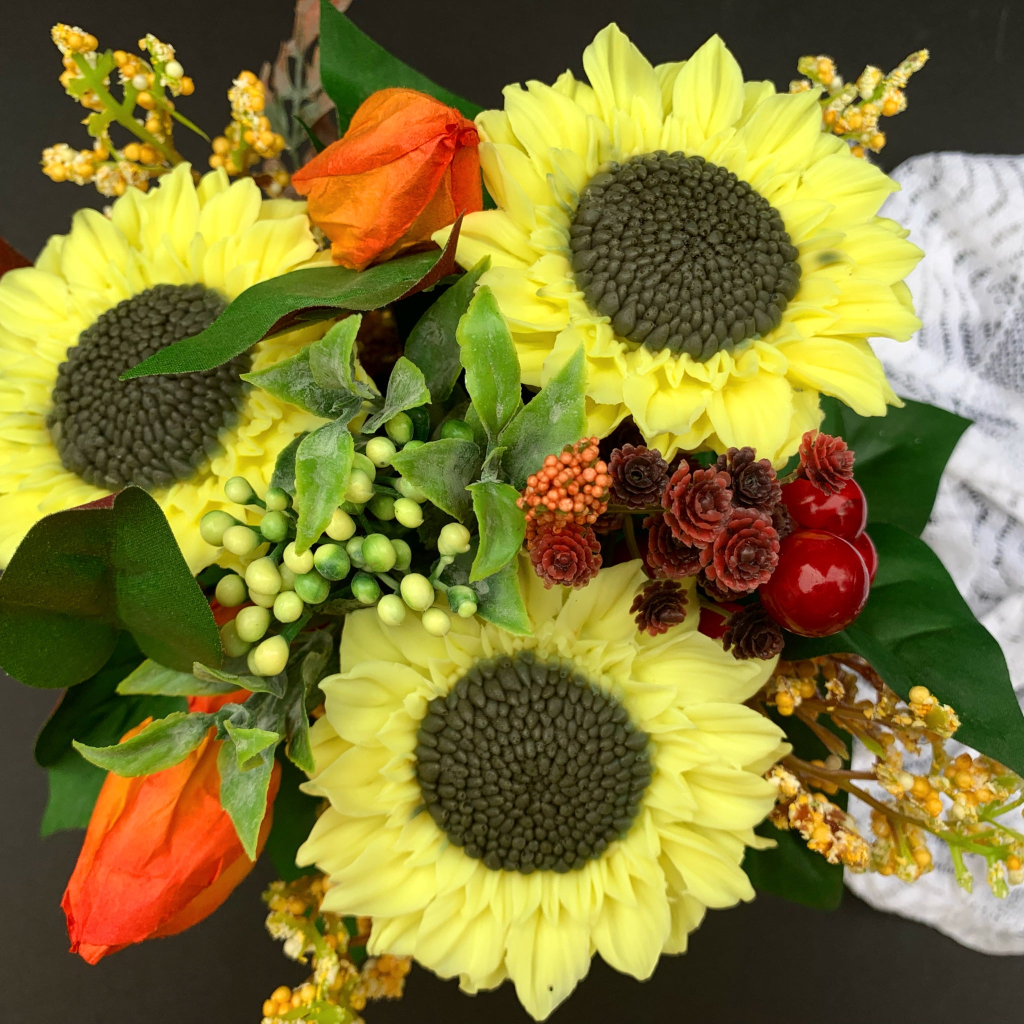 Sunflower happiness soap bouquet, Autumn flowers arrangement, Sunneflower bouquet